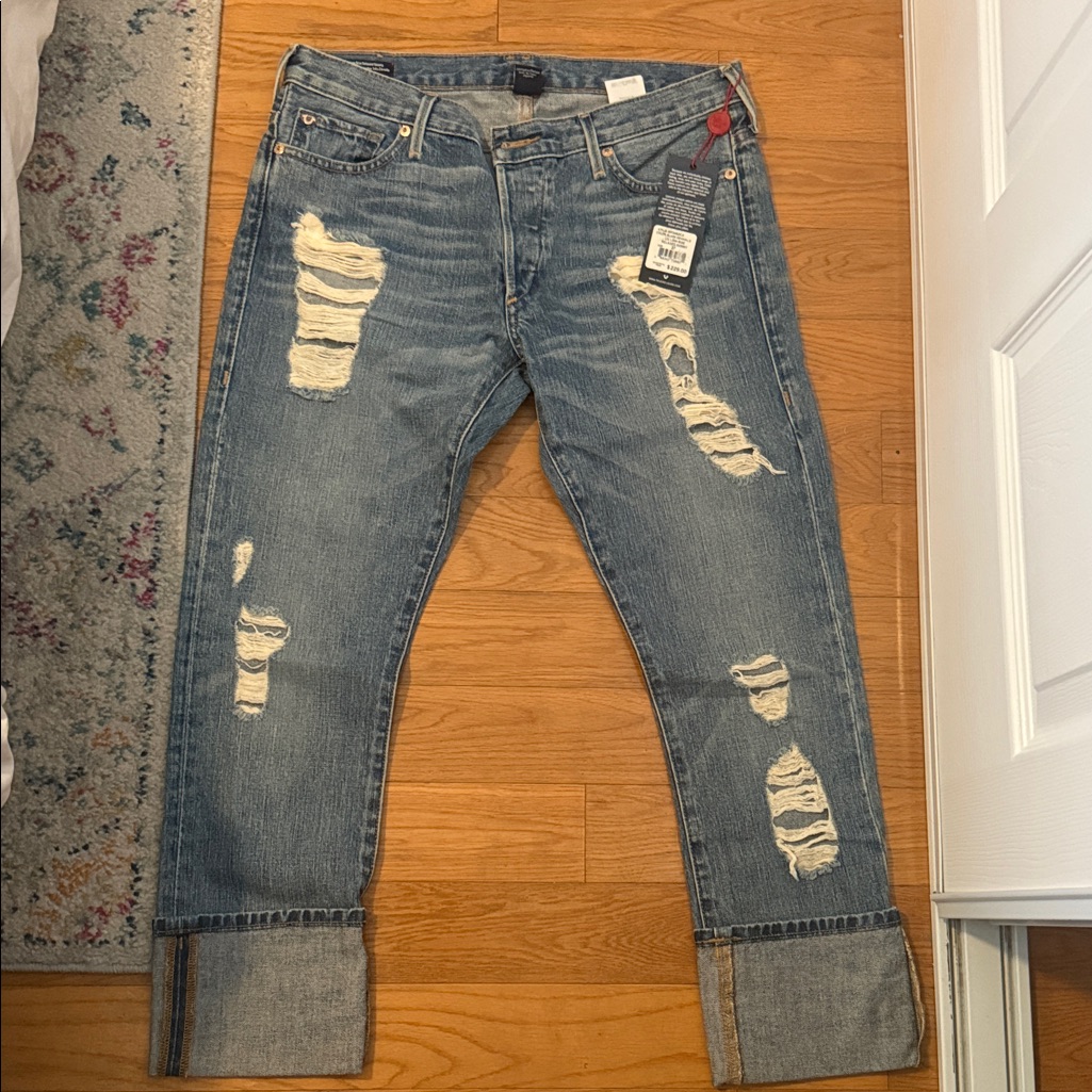 True Religion Men's Relaxed Distressed Denim Jeans